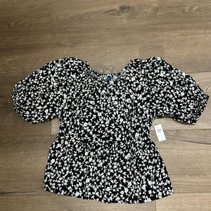 Floral Puff Sleeve Top